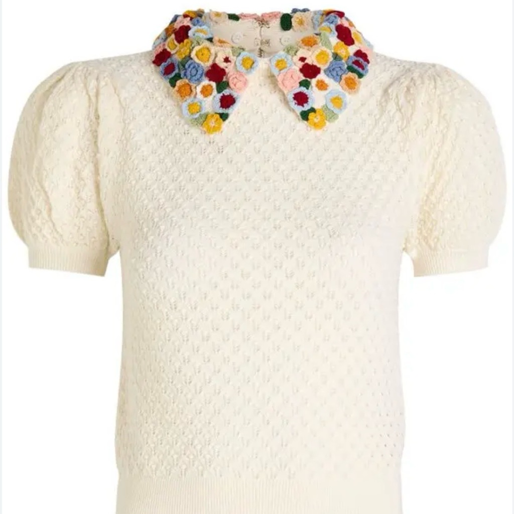 Alice + Olivia Chase Puff Sleeve Sweater
